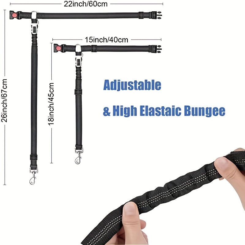 ZoomieTales TravelGuard – 2-in-1 Dog Harness & Car Seat Belt for Safer, Happier Journeys