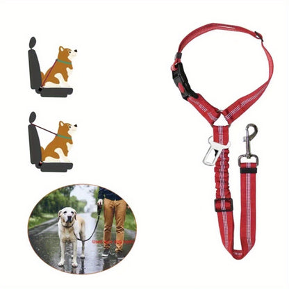 ZoomieTales TravelGuard – 2-in-1 Dog Harness & Car Seat Belt for Safer, Happier Journeys