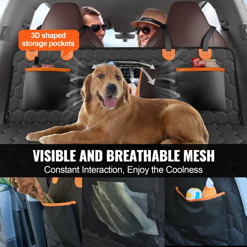 Does your car backseat look like a dog park? The ONLY seat cover with Hard-Bottom Technology that WON'T slide when it matters most.