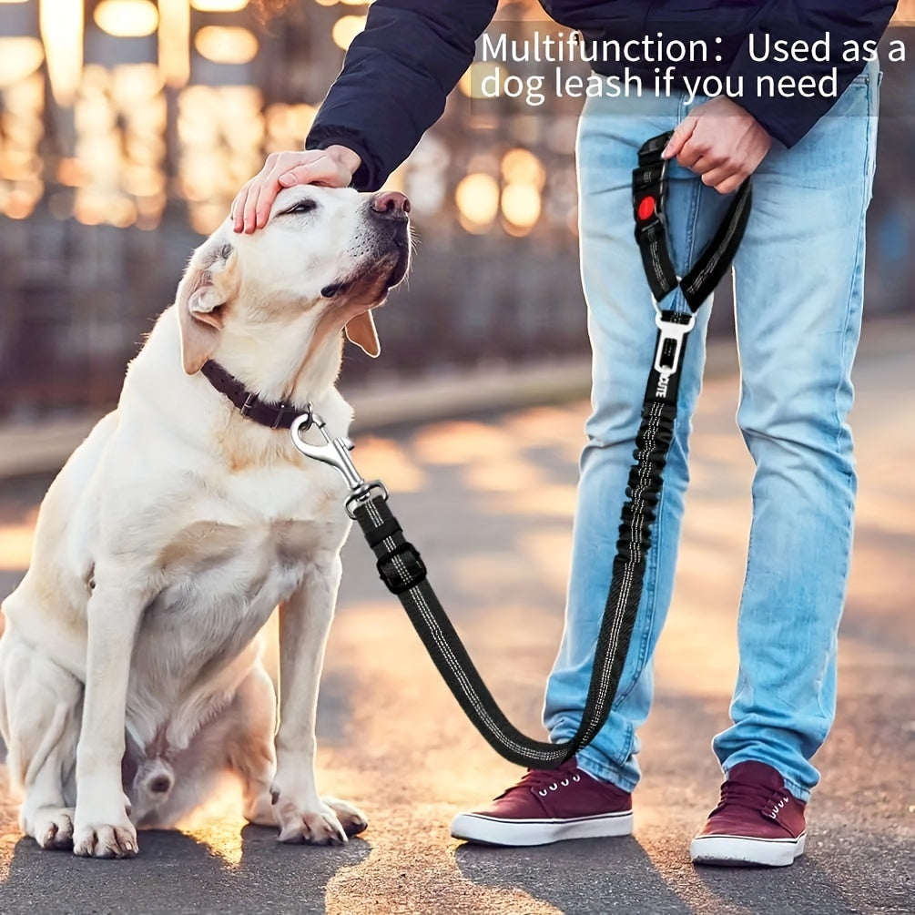 ZoomieTales TravelGuard – 2-in-1 Dog Harness & Car Seat Belt for Safer, Happier Journeys