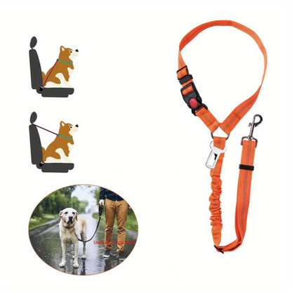 ZoomieTales TravelGuard – 2-in-1 Dog Harness & Car Seat Belt for Safer, Happier Journeys