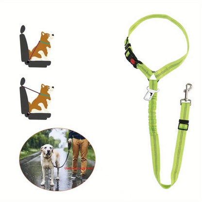 ZoomieTales TravelGuard – 2-in-1 Dog Harness & Car Seat Belt for Safer, Happier Journeys
