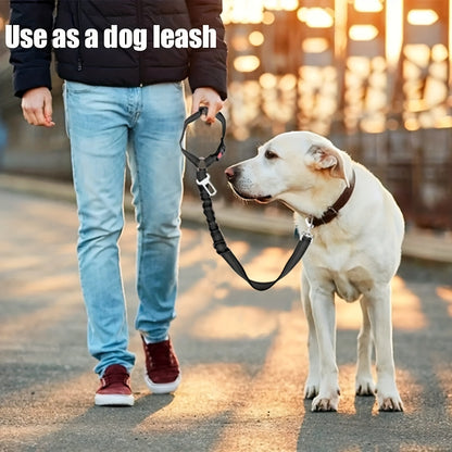 ZoomieTales TravelGuard – 2-in-1 Dog Harness & Car Seat Belt for Safer, Happier Journeys