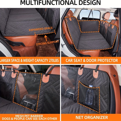 Does your car backseat look like a dog park? The ONLY seat cover with Hard-Bottom Technology that WON'T slide when it matters most.