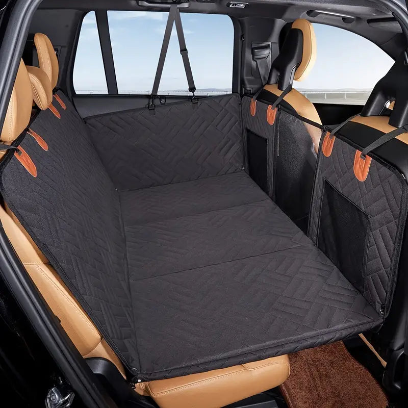 Does your car backseat look like a dog park? The ONLY seat cover with Hard-Bottom Technology that WON'T slide when it matters most.