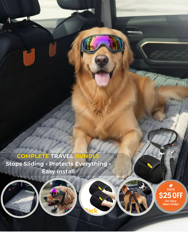 Does your car backseat look like a dog park? The ONLY seat cover with Hard-Bottom Technology that WON'T slide when it matters most.