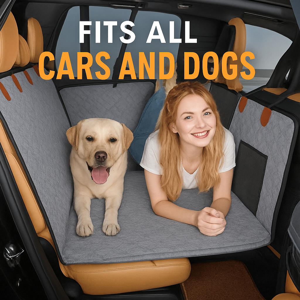 Does your car backseat look like a dog park? The ONLY seat cover with Hard-Bottom Technology that WON'T slide when it matters most.