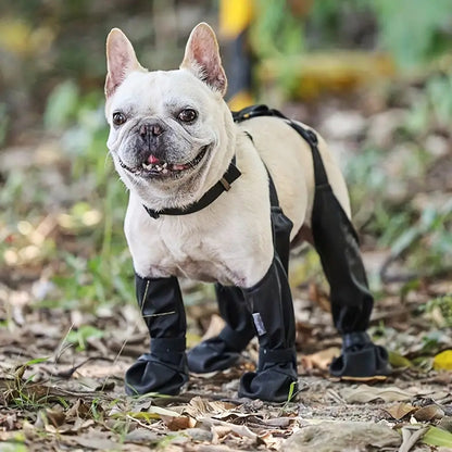 Waterproof Anti-slip Black Dog Boots