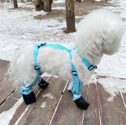 Waterproof Anti-slip Black Dog Boots