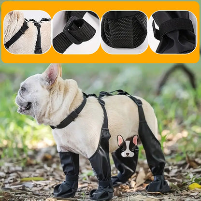 Waterproof Anti-slip Black Dog Boots