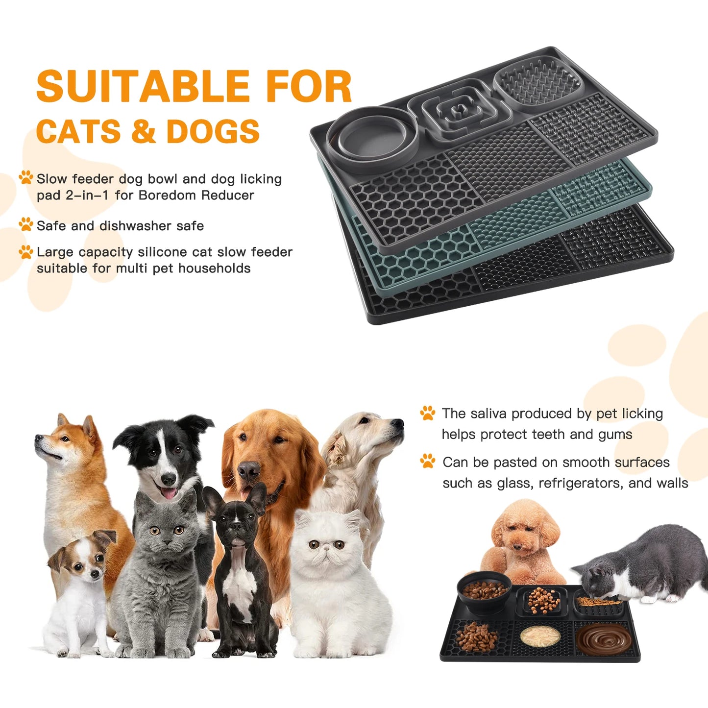 Silicone dog licking pad
