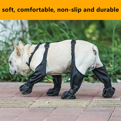 Waterproof Anti-slip Black Dog Boots