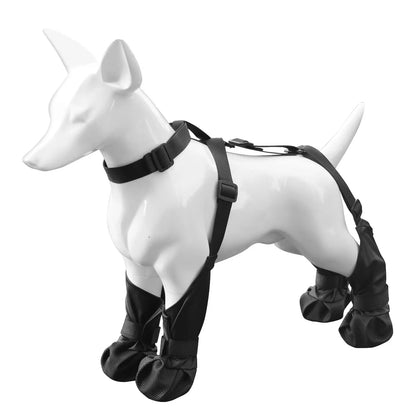 Waterproof Anti-slip Black Dog Boots