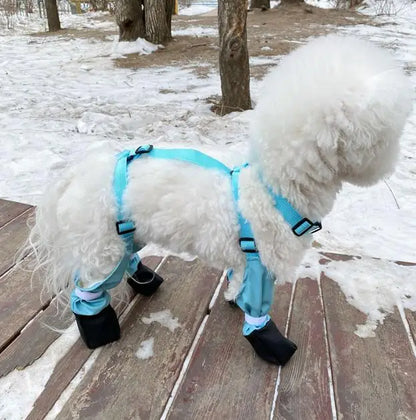 Waterproof Anti-slip Black Dog Boots