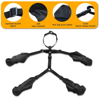Waterproof Anti-slip Black Dog Boots
