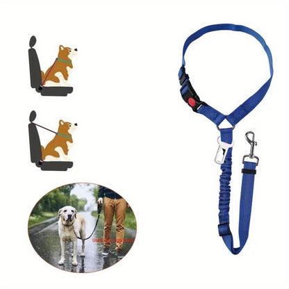 ZoomieTales TravelGuard – 2-in-1 Dog Harness & Car Seat Belt for Safer, Happier Journeys