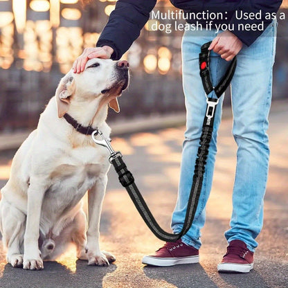 ZoomieTales TravelGuard – 2-in-1 Dog Harness & Car Seat Belt for Safer, Happier Journeys