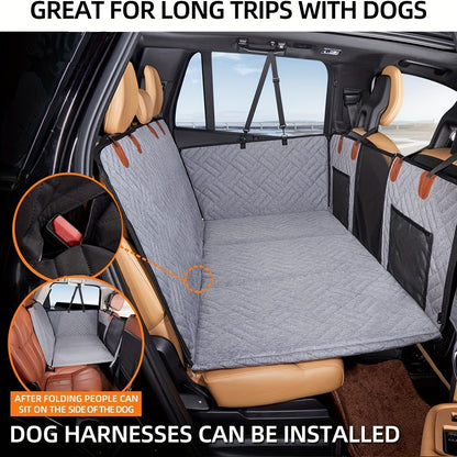 Does your car backseat look like a dog park? The ONLY seat cover with Hard-Bottom Technology that WON'T slide when it matters most.