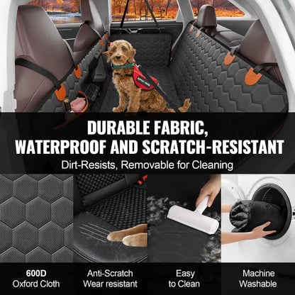 Does your car backseat look like a dog park? The ONLY seat cover with Hard-Bottom Technology that WON'T slide when it matters most.